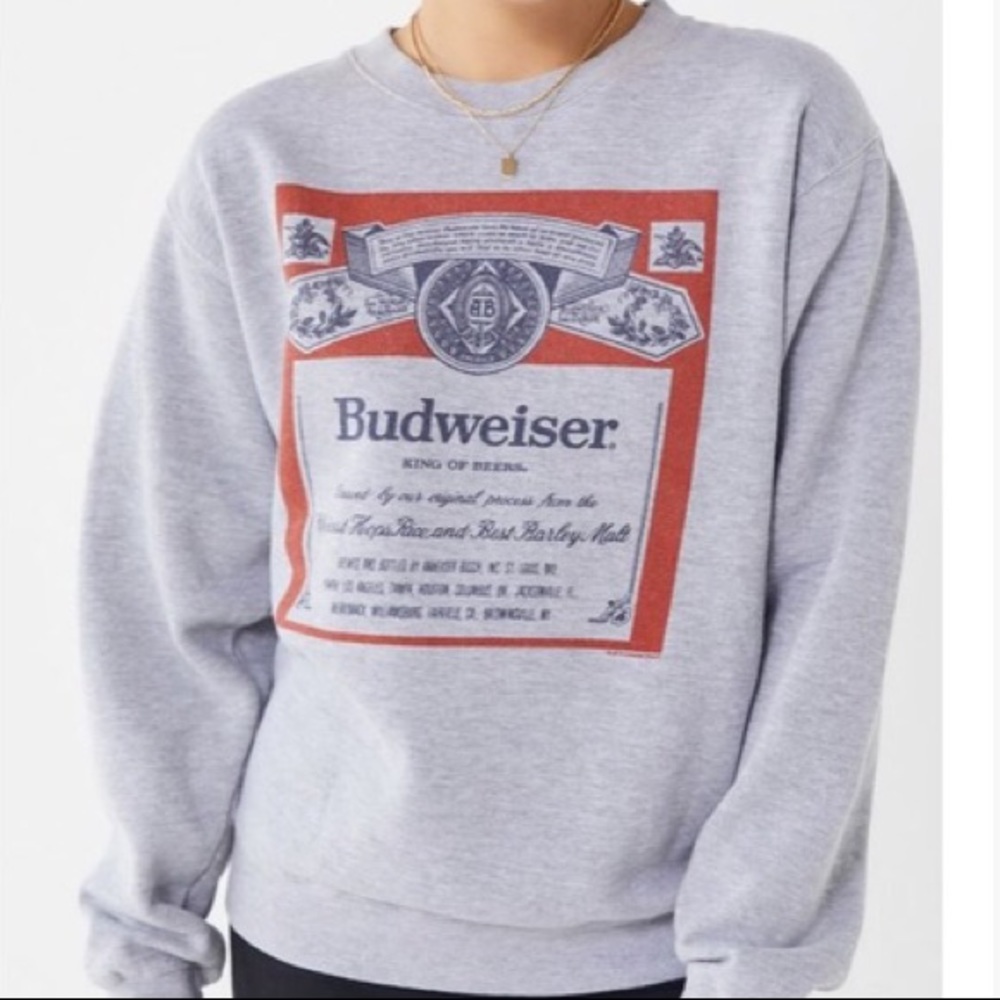 BUDWEISER GREY SWEATER